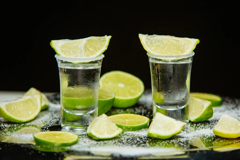 Lime and a glass